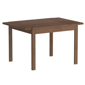 Table de salle à manger !nspire avec rallonge de mi-siècle, noyer, 35.5 po