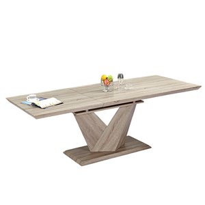 !nspire Contemporary Butterfly leaf Dining Table - Washed Oak - 63-in