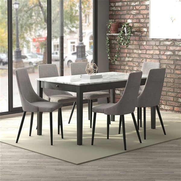 Nspire Contemporary Faux Marble Dining, Is Faux Marble Good For Dining Table