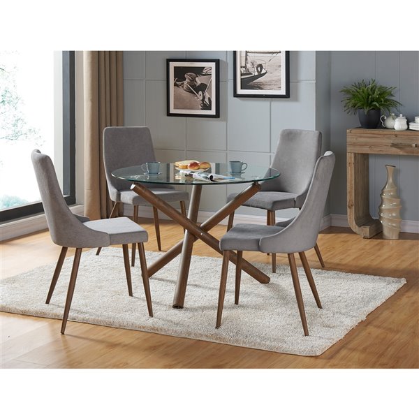 Whi Contemporary Round Glass Dining, Contemporary Round Table