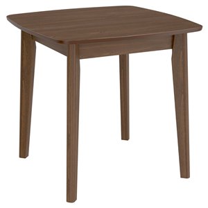 Table de salle à manger !nspire carrée de mi-siècle, noyer, 31.5 po