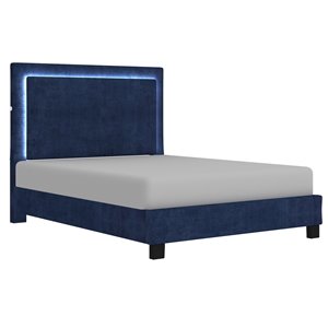 !nspire Platform Bed with Light - Blue - Queen