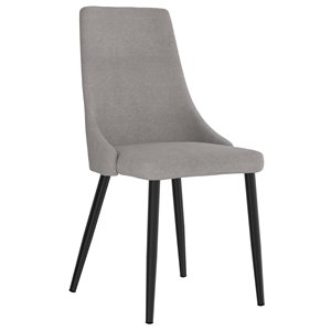 WHI Venice Mid Century Upholstered Side Chair - Gray - Set of 2