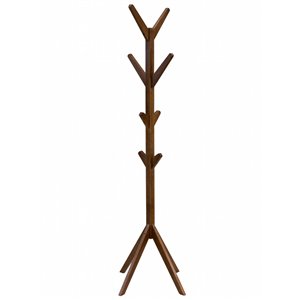 Portemanteaux WHI Zayn en bois massif, noyer, 17.25 po x 17.25 po x 69 po H
