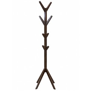 Portemanteaux WHI Zayn en bois massif, café, 17.25 po x 17.25 po x 69 po H