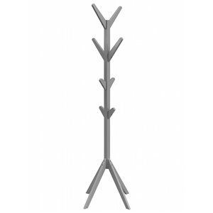 Portemanteaux WHI Zayn en bois massif, gris, 17.25 po x 17.25 po x 69 po H