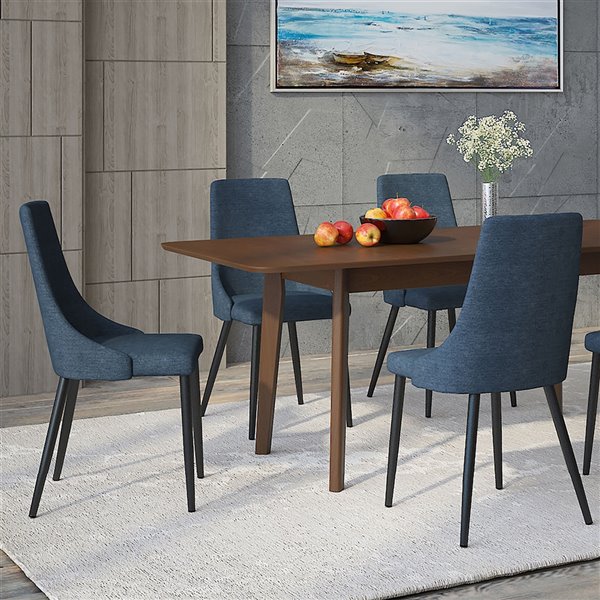 Phinnaeus Contemporary Velvet Dining Chairs (Set of 4) Gray and Gloss Black  in Gray/Gloss Black