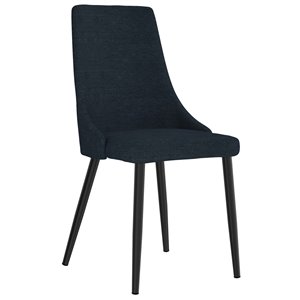 WHI Venice Mid Century Upholstered Side Chair - Blue - Set of 2