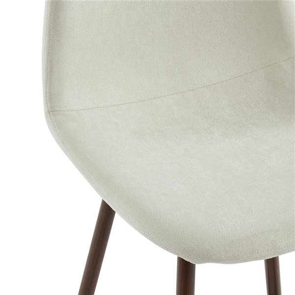 WHI Onio Contemporary Counter Stool - Beige and Walnut Legs - Set of 2