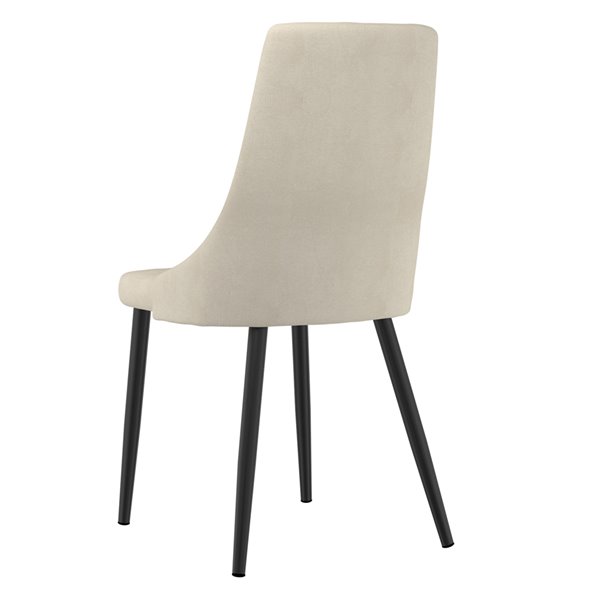 WHI Venice Mid Century Upholstered Side Chair - Beige - Set of 2