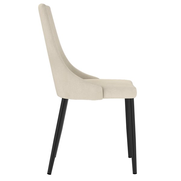 WHI Venice Mid Century Upholstered Side Chair - Beige - Set of 2
