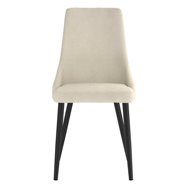WHI Venice Mid Century Upholstered Side Chair - Beige - Set of 2