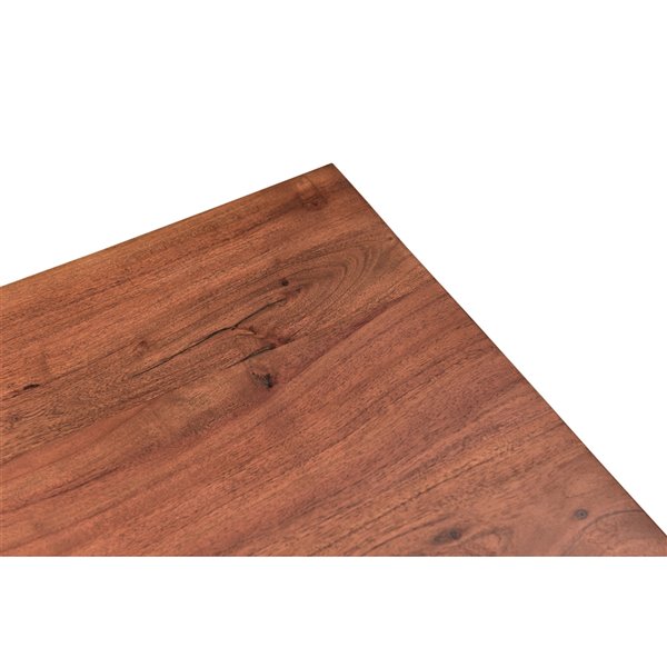 !nspire Solid Wood Live Edge Accent Table - Walnut - 22-in