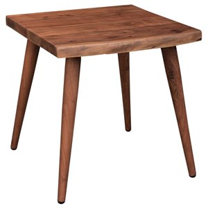 !nspire Solid Wood Live Edge Accent Table - Walnut - 22-in