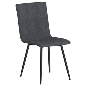 Chaises d'appoint WHI Nora rembourrées contemporaines, bleu/gris, ens. de 4