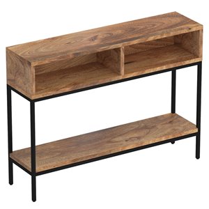 !nspire Solid Wood and Metal Console Table with storage - Black - 10-in x 42-in x 32-in
