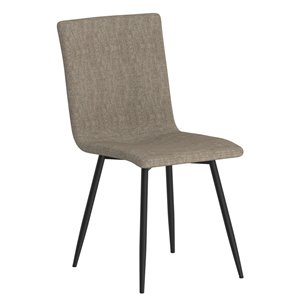 Chaises d'appoint WHI Nora rembourrées contemporaines, grises, ens. de 4