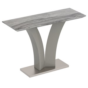 !nspire Contemporary Faux Marble Coffee Table - gray - 15.75-in x 42.25-in x 30.25-in