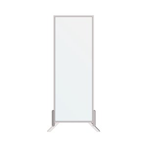 Écran de protection sanitaire Dusco pare-toux en verre, autoportant, 30 po x 80 po