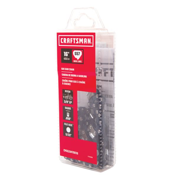 Chaîne de scie à essence de CRAFTSMAN S57, 16 po