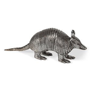 Tatou décoratif Gild Design House Anthony, argent, 18 po x 5 po x 6 po