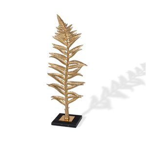 Gild Design House Gilded Fern I Leaf Sculpture - Gold - 6-in x 10-in x 25-in H