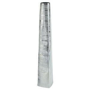Gild Design House Roan Ceramic Floor Vase - Large - Silver - 48-in