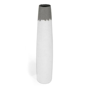Vase de sol en céramique blanc Lache Gild Design House, petit, 40 po