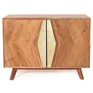 Armoire d'appoint Kristina Gild Design House en bois d'acacia, 30 po x 35 po