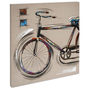 Toile décorative murale vélo d'époque Gild Design House, 39 po x 39 po