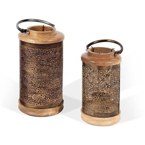 Chandeliers lanternes Alessandra Gild Design house, bronze, ens. de 2