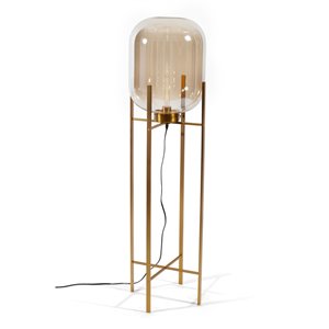 Lampe sur pied Edam Gild Design House, or et ambre, 54 po