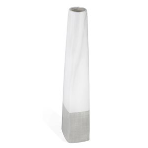 Vase de sol en céramique blanc Raine Gild Design House, petit, 32 po