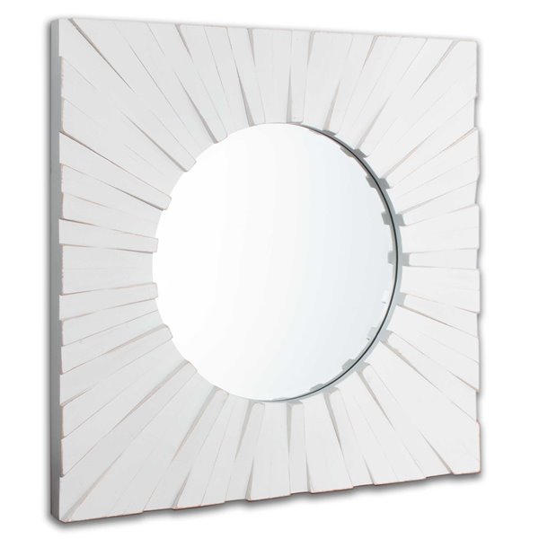 Gild Design House Tallulah Wood Mirror - White - 18-in x 30-in