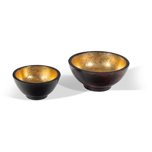 Gild Design House Emilio Bowls - Brown and Gold - Set of 2