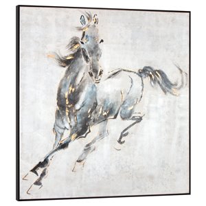 Toile décorative murale Étalon Gild Design House, bleu et noir, 50 po x 50 po