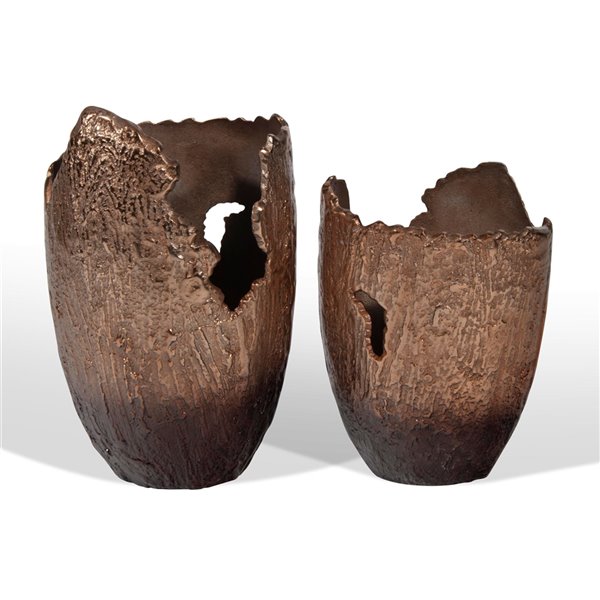 Vase décoratif Terra Gild Design House, bronze, 17 po x 11 po x 9 po