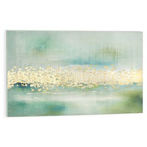 Toile décorative murale abstraite Gild Design House, verte, 35 po x 72 po