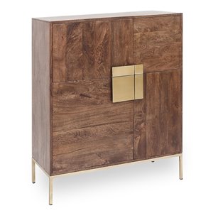 Armoire d'appoint Teagan Gild Design House en bois de manguier, 46 po x 39 po