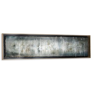 Toile décorative murale Lingot bleu Gild Design House, peint sur métal, 63 po x 17 po