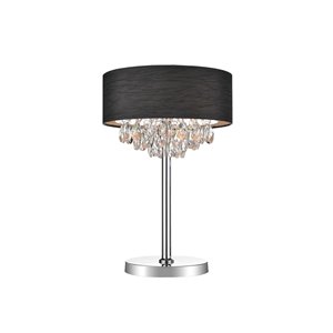 CWI Lighting Dash 3-Light Table Lamp with Chrome Finish