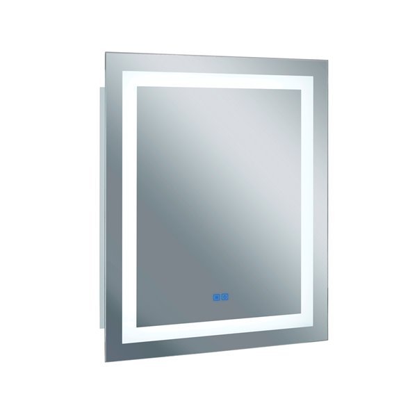 CWI Lighting Abigail Sqaure Mirror with LED Light - Matte White