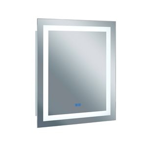 CWI Lighting Abigail Sqaure Mirror with LED Light - Matte White