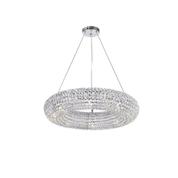 CWI Lighting Veronique 8-Light Chandelier with Chrome Finish - 20-in x 5-in