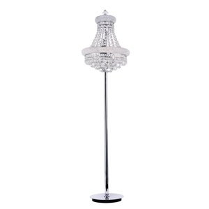 CWI Lighting Empire 8-Light Floor Lamp with Chrome Finish