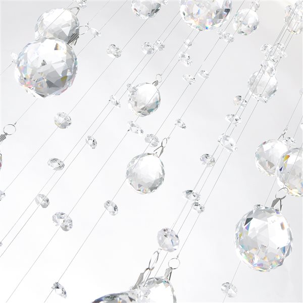 CWI Lighting Square 4-Light Flush-Mount Light with Chrome Finish