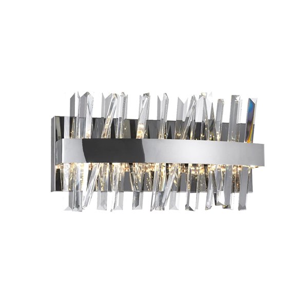 CWI Lighting Faye LED Wall Sconce with Chrome Finish - 18-in