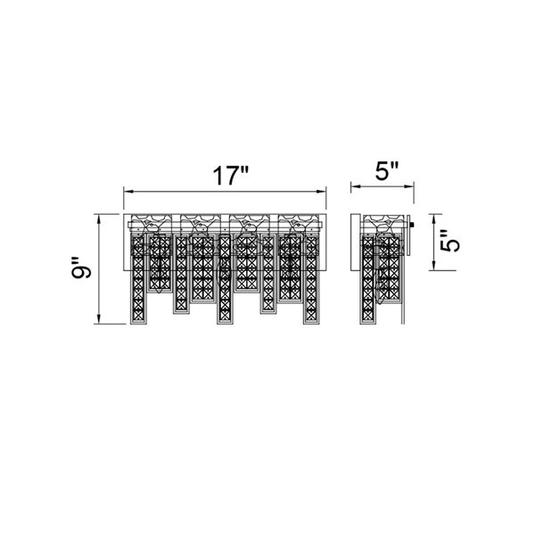 CWI Lighting Glacier 3-Light Vanity Light with Polished Nickel Finish