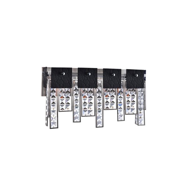 CWI Lighting Glacier 3-Light Vanity Light with Polished Nickel Finish