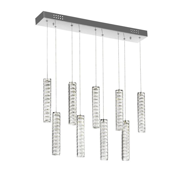 CWI Lighting Celina LED Chandelier with Chrome Finish - 26-in x 31-in